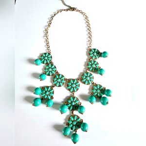 Dazzling Modern Day Turquoise Drippy Costume Necklace